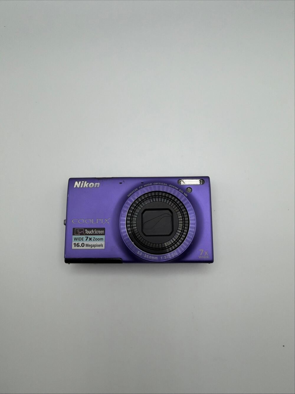 Nikon COOLPIX S6100 16.0MP Digital Camera Purple With Battery no tested